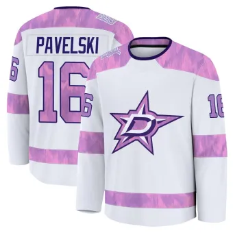 Men's Joe Pavelski Dallas Stars 2024 Hockey Fights Cancer Practice Jersey - White Premium