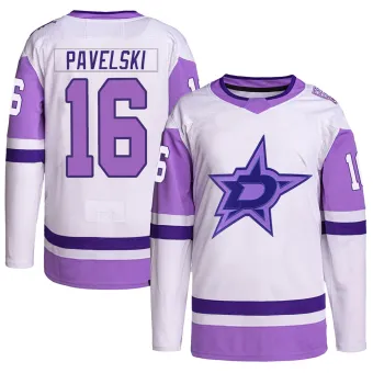 Men's Joe Pavelski Dallas Stars Hockey Fights Cancer Primegreen Jersey - White/Purple Authentic