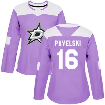Women's Joe Pavelski Dallas Stars Fights Cancer Practice Jersey - Purple Authentic